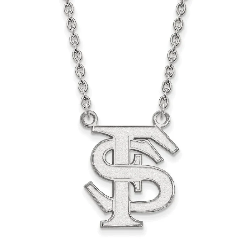 Shop Stylish Jewelry Now And Save Big Sterling Silver Florida State Large 'FS' Pendant Necklace Shop Stylish Jewelry Now And Save Big Sterling Silver Florida State Large 'FS' Pendant Necklace