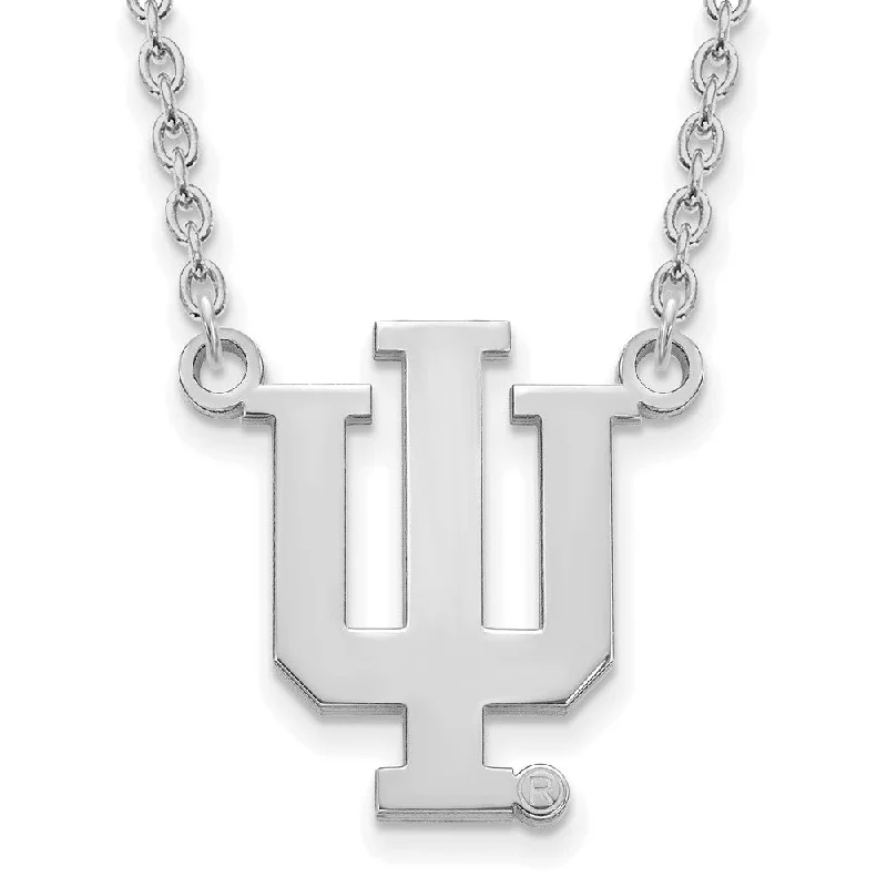 Grab Your Favorite Jewelry At The Lowest Prices Sterling Silver Indiana U Large 'IU' Inititals Pendant Necklace Grab Your Favorite Jewelry At The Lowest Prices Sterling Silver Indiana U Large 'IU' Inititals Pendant Necklace