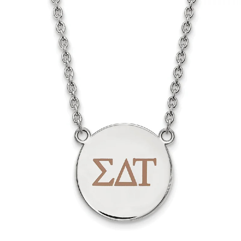 Exclusive Jewelry Offers – Shine For Less Sterling Silver Sigma Delta Tau Large Lt Brown Enamel Greek Necklace Exclusive Jewelry Offers – Shine For Less Sterling Silver Sigma Delta Tau Large Lt Brown Enamel Greek Necklace
