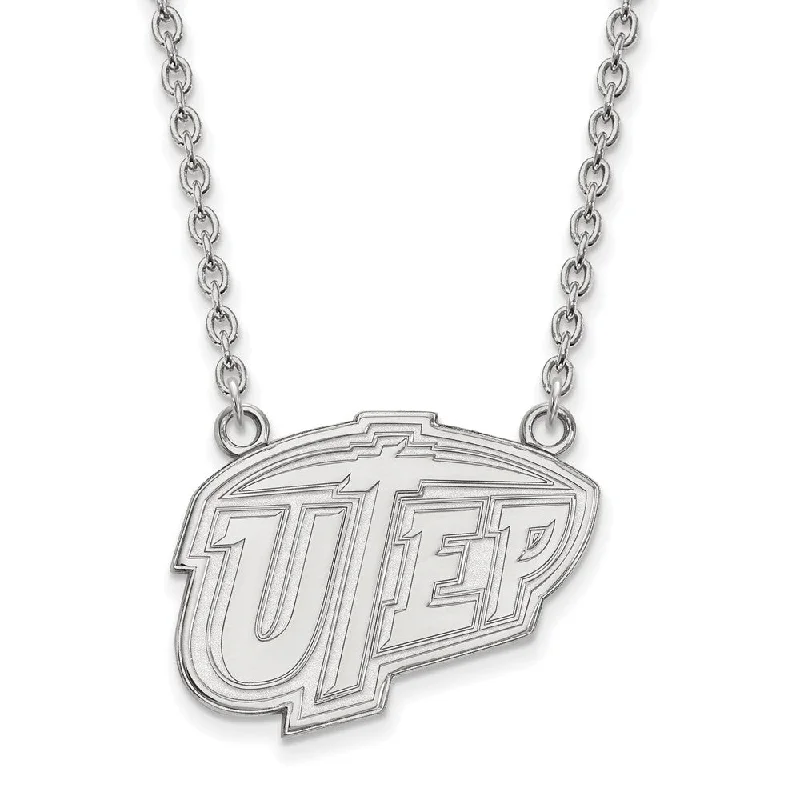 Big Discounts On Elegant Jewelry Collections Sterling Silver U of Texas at El Paso Large Pendant Necklace Big Discounts On Elegant Jewelry Collections Sterling Silver U of Texas at El Paso Large Pendant Necklace