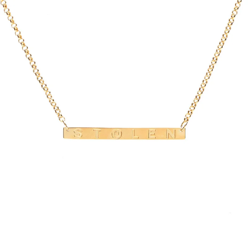 Unbeatable Offers On Luxury And Everyday Jewelry Stolen Girlfriends Club Stolen Plank Necklace - Gold Plated Unbeatable Offers On Luxury And Everyday Jewelry Stolen Girlfriends Club Stolen Plank Necklace - Gold Plated