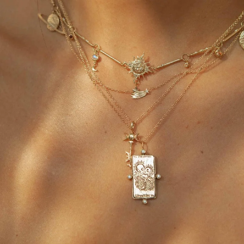 Dazzling Deals On Necklaces, Bracelets, And More The Lovers II Tarot Card Necklace