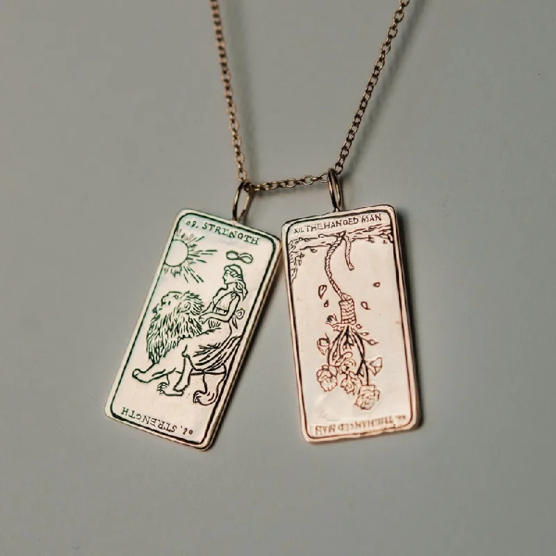 Trendy And Classic Jewelry Now At Reduced Prices The Strength Tarot Card Necklace