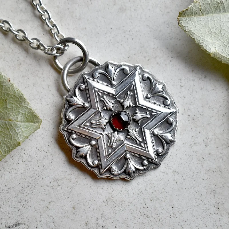 Unmissable Jewelry Discounts – Elevate Your Look For Less Victorian Star of David Necklace with Garnet Centre Unmissable Jewelry Discounts – Elevate Your Look For Less Victorian Star of David Necklace with Garnet Centre