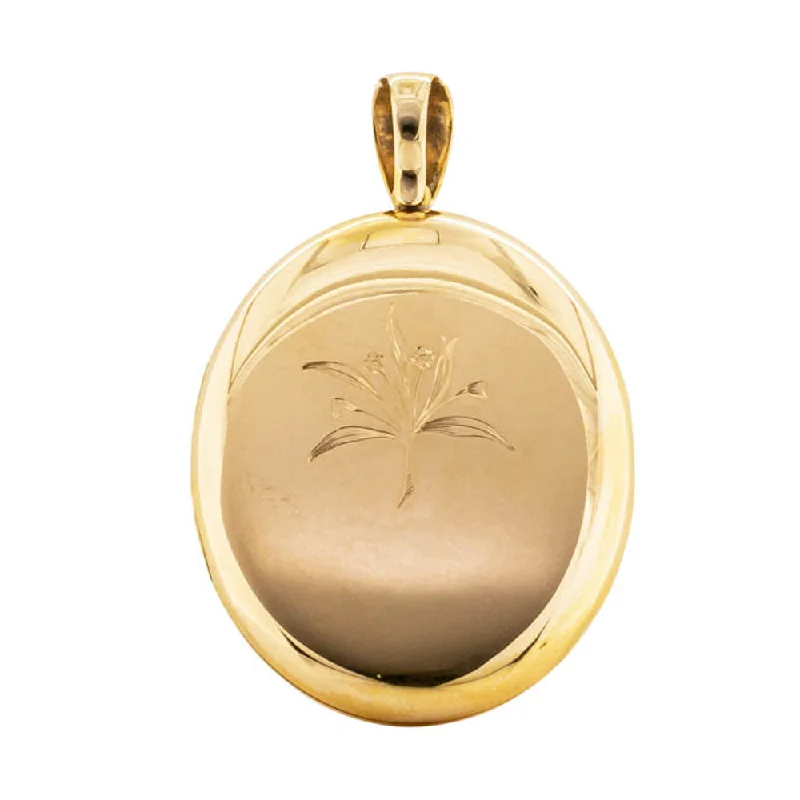 Huge Markdowns On Premium Jewelry Styles Vintage 17ct Yellow Gold Oval Locket