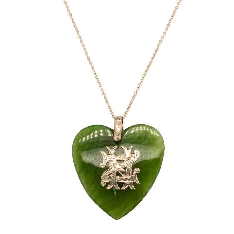 Flash Sale On Elegant Jewelry – Don't Miss Out Vintage 9ct Yellow Gold Greenstone Heart Pendant With Chain Flash Sale On Elegant Jewelry – Don't Miss Out Vintage 9ct Yellow Gold Greenstone Heart Pendant With Chain