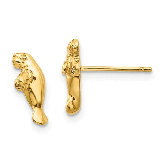 Bestselling Jewelry At Special Promotional Rates 10k Yellow Gold Manatee Post Earrings Bestselling Jewelry At Special Promotional Rates 10k Yellow Gold Manatee Post Earrings