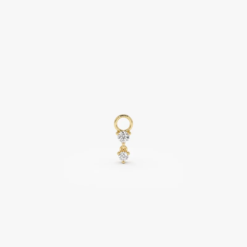 Exclusive Jewelry Sale – Sparkle For Less 14k Diamond Dangle Hoop Charm
