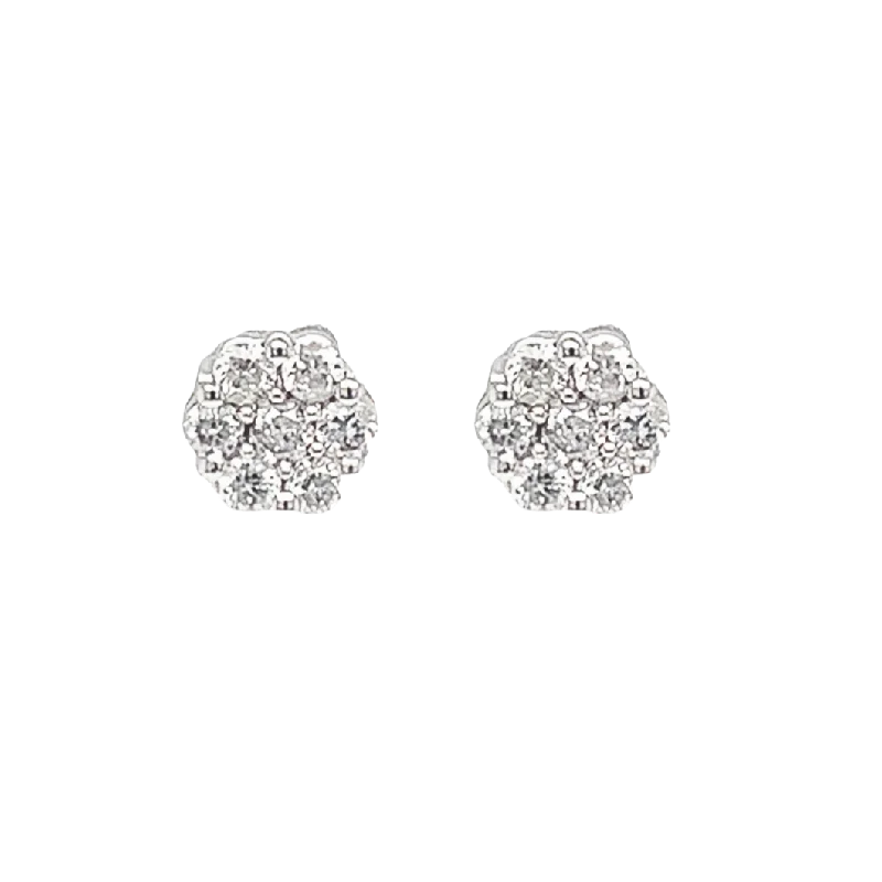 Fashion-Forward Jewelry At Incredible Prices 14K White Gold Mini Diamond Cluster Studs Fashion-Forward Jewelry At Incredible Prices 14K White Gold Mini Diamond Cluster Studs