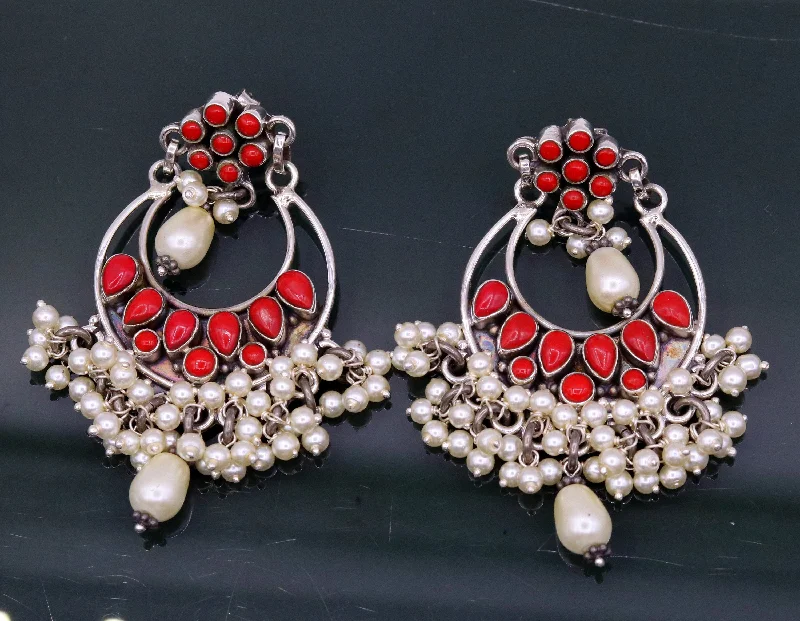 Limited Stock On Premium Jewelry At Low Prices 925 sterling silver handmade coral stone stud earring drop dangler , best design chandbala charm earrings hanging tiny pearl jewelry s711 Limited Stock On Premium Jewelry At Low Prices 925 sterling silver handmade coral stone stud earring drop dangler , best design chandbala charm earrings hanging tiny pearl jewelry s711