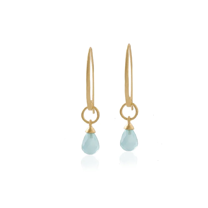 Luxury Jewelry Without The Luxury Price Tag Aqua Chalcedony Drop Hook Earrings