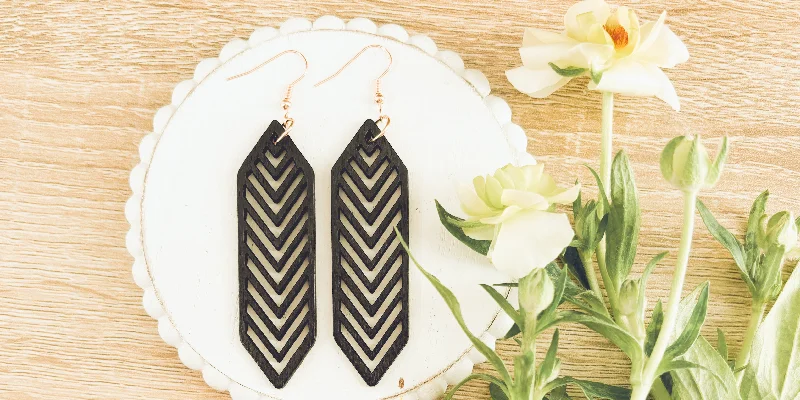 Grab Your Dream Jewelry At The Lowest Prices Beautiful Black Wooden Laser Cut Earrings Grab Your Dream Jewelry At The Lowest Prices Beautiful Black Wooden Laser Cut Earrings