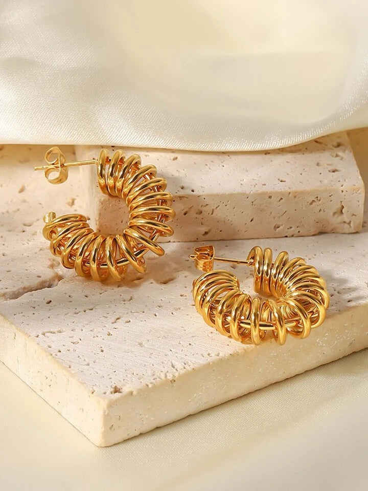 Waterproof Stainless Steel Jewelry For Lasting Beauty Beautiful Gold Statement Earrings Waterproof Stainless Steel Jewelry For Lasting Beauty Beautiful Gold Statement Earrings