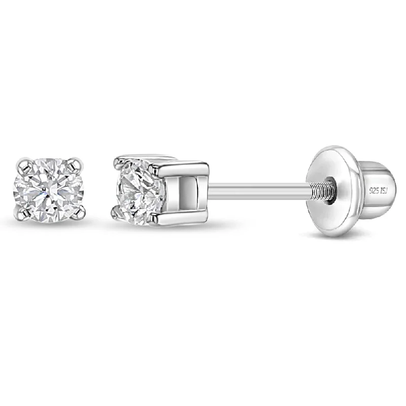 Huge Savings On Timeless Jewelry Collections Classic Setting Solitaire 2-5mm Baby / Toddler / Kids Earrings Screw Back - Sterling Silver Huge Savings On Timeless Jewelry Collections Classic Setting Solitaire 2-5mm Baby / Toddler / Kids Earrings Screw Back - Sterling Silver