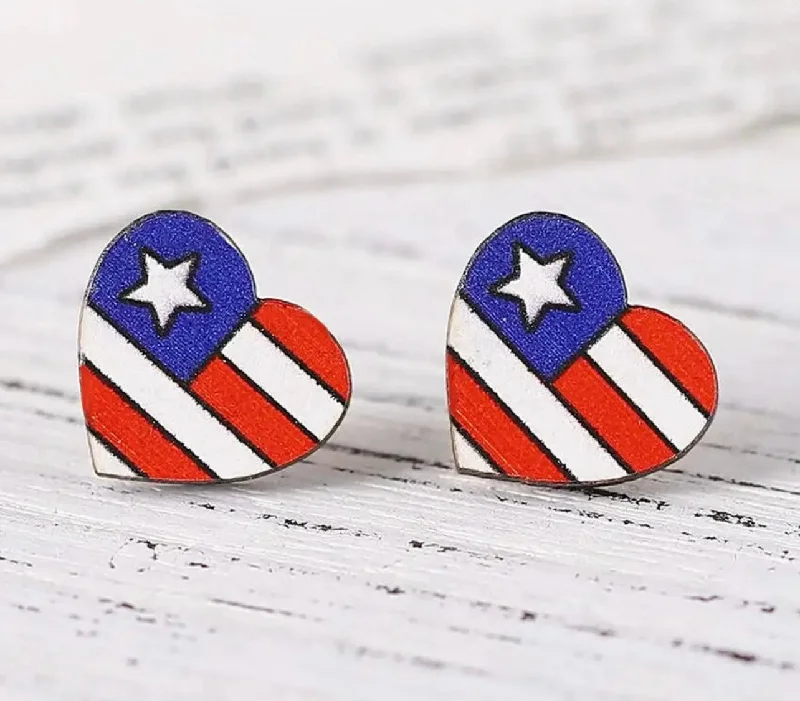 Modern Jewelry At Exclusive Discounts – Shop Today Beautiful Red, White, and Blue Wooden Heart Flag Earrings Modern Jewelry At Exclusive Discounts – Shop Today Beautiful Red, White, and Blue Wooden Heart Flag Earrings
