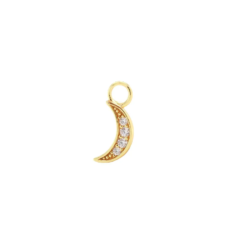 Accessorize For Less – Luxury Jewelry At Affordable Prices Crescent Moon Crystal Hoop Earring Charm