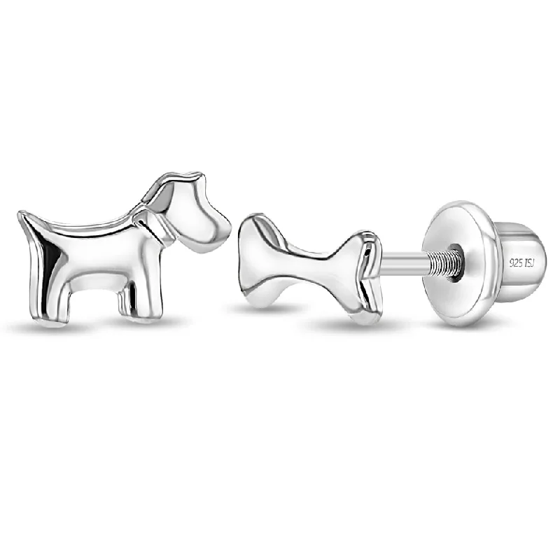 Trending Jewelry Styles Now At Limited-Time Discounts Dainty Dog and Bone Kids / Children's / Girls Earrings Screw Back - Sterling Silver Trending Jewelry Styles Now At Limited-Time Discounts Dainty Dog and Bone Kids / Children's / Girls Earrings Screw Back - Sterling Silver