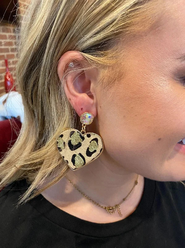 Shop Jewelry That Shines Without The High Price Don't Go Breaking My Heart Gold Leopard Stud Earrings, Cream Shop Jewelry That Shines Without The High Price Don't Go Breaking My Heart Gold Leopard Stud Earrings, Cream