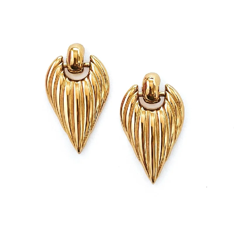 Flash Sale On Stunning Jewelry – Don't Miss Out Elida Gold Ribbed Stud Earrings