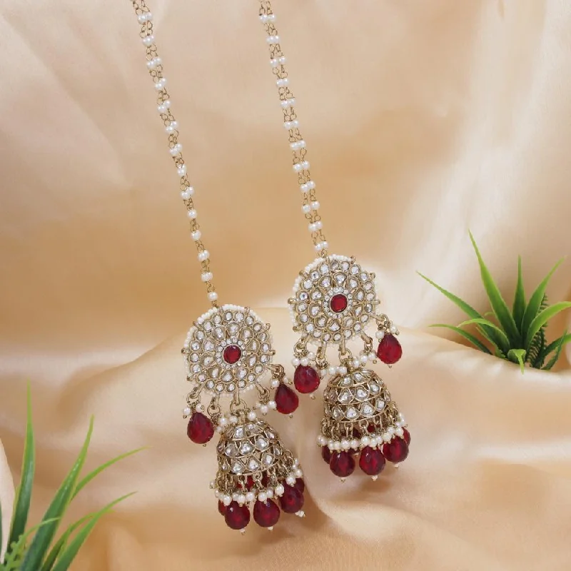 Flash Deals On Fine Jewelry – Shop Before It's Gone Etnico Gold Plated Traditional Kundan & Pearl Jhumka Earrings With Pearl Earchain For Women (E3261M) Flash Deals On Fine Jewelry – Shop Before It's Gone Etnico Gold Plated Traditional Kundan & Pearl Jhumka Earrings With Pearl Earchain For Women (E3261M)
