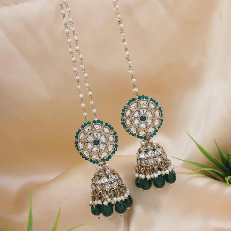 Dazzle With Discounts – Shop Jewelry On Sale Etnico Gold Plated Traditional Kundan & Pearl Jhumka Earrings With Pearl Earchain For Women (E3263G) Dazzle With Discounts – Shop Jewelry On Sale Etnico Gold Plated Traditional Kundan & Pearl Jhumka Earrings With Pearl Earchain For Women (E3263G)