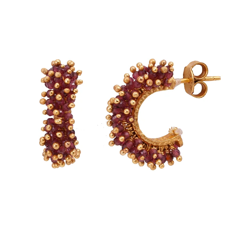 Best Jewelry Deals – Shop Premium Pieces At Great Prices Garnet Gold Bead Huggies