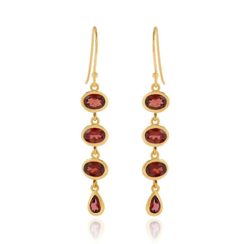 Shop Fine Jewelry With Amazing Deals Garnet Gold Bezel Earrings