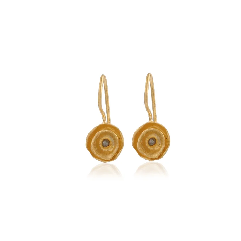 Flash Sale On Elegant Jewelry – Don't Miss Out Gold and Rhodium Flower Earrings