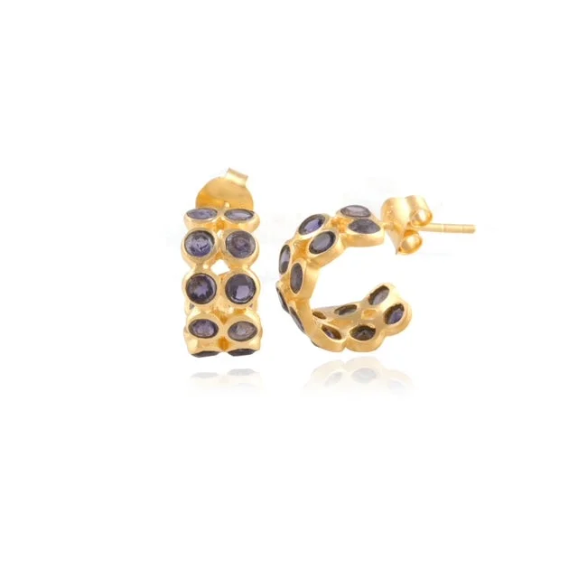 Buy More, Save More – Special Jewelry Discounts Iolite Huggie Earrings