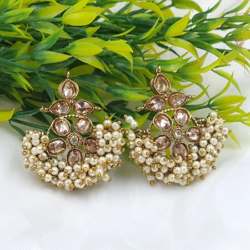 Shop Fine Jewelry With Exclusive Savings JCM Gold Plated Crystal Stone And Pearls Dangler Earrings Shop Fine Jewelry With Exclusive Savings JCM Gold Plated Crystal Stone And Pearls Dangler Earrings