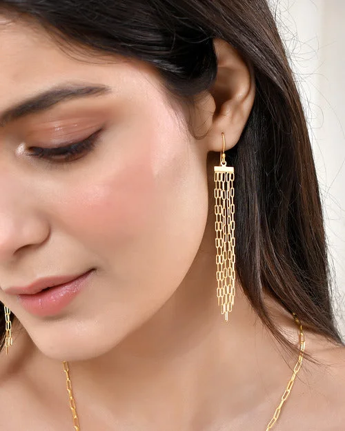Big Discounts On Elegant Jewelry Collections Long Link Chain Earrings