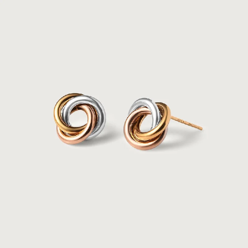 Make Every Moment Shine – Jewelry Discounts Available Lucky Rings Triple 9K Gold Knot Earrings