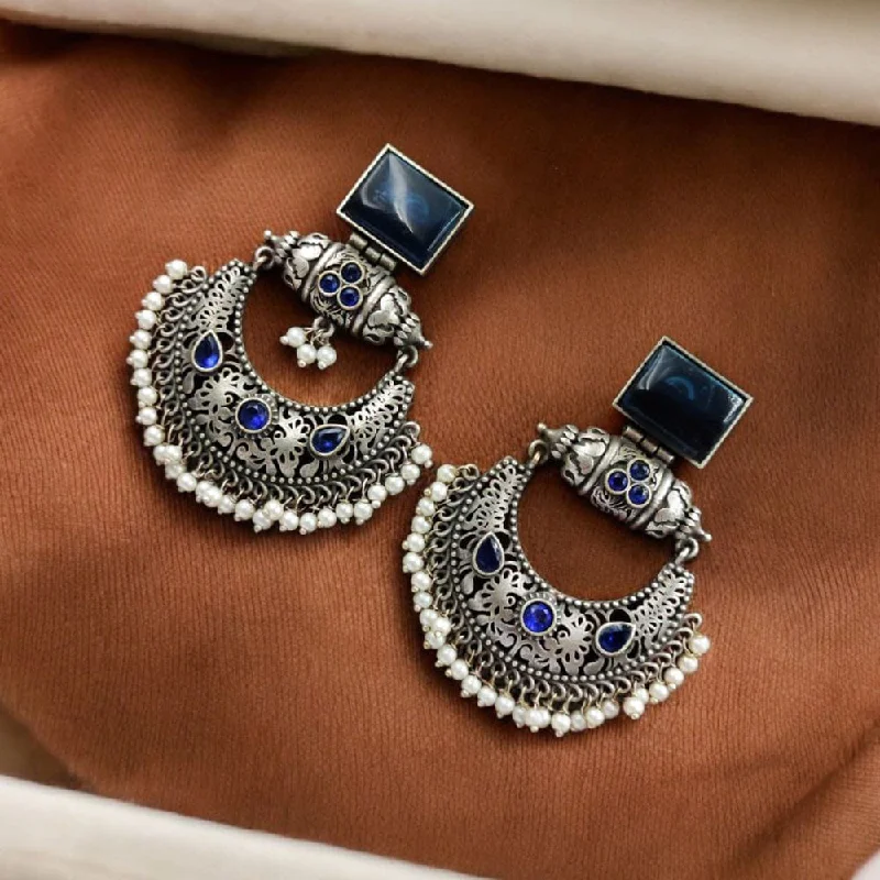 Seasonal Jewelry Deals – Elevate Your Style Maharani Jewels Silver Plated Pota Stone And  Pearl Dangler Earrings