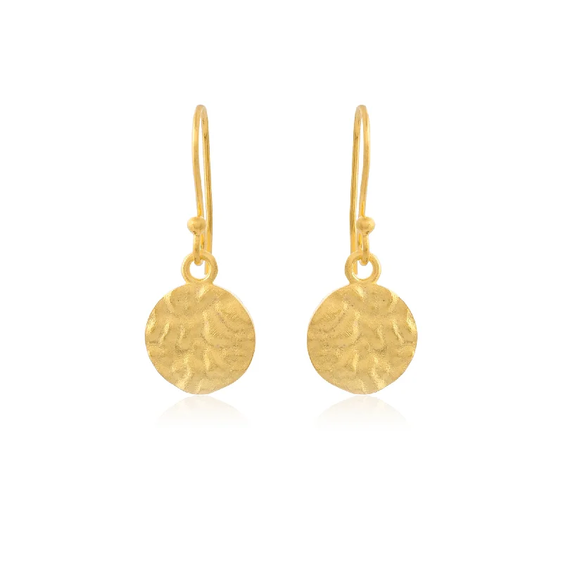 Get Your Favorite Jewelry At The Best Price Matt Gold Textured Round Earrings