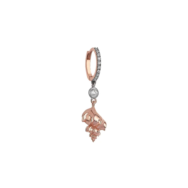Timeless Elegance Now At Special Discounts Murex Dangling Pave Hoop Earring