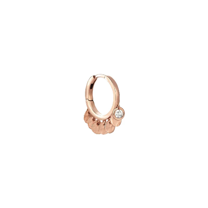 Dainty Floral Jewelry For Feminine Elegance Single Solitaire Valeria Shaker Hoop Earring Dainty Floral Jewelry For Feminine Elegance Single Solitaire Valeria Shaker Hoop Earring