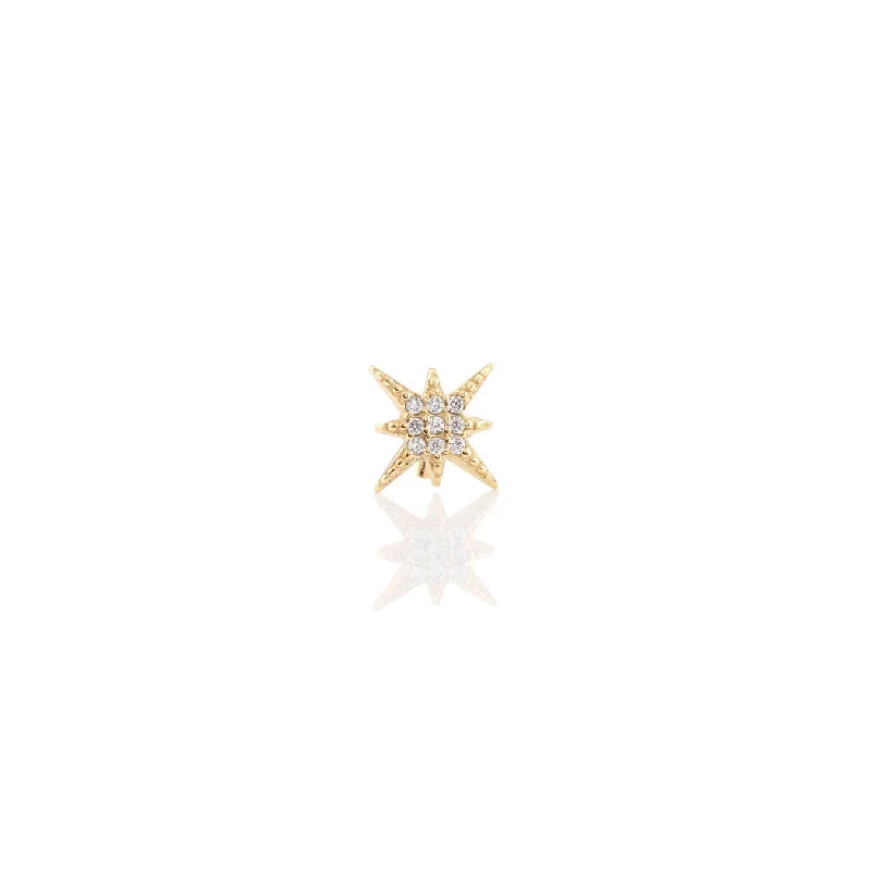 Huge Markdowns On Premium Jewelry Styles Single Starburst Crystal Stud Earring
