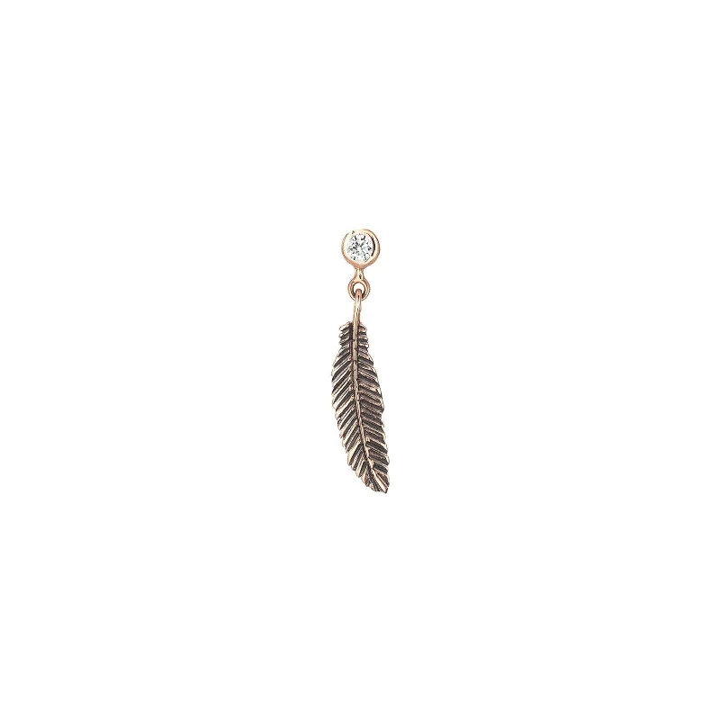 Shop Trending Jewelry With Exclusive Savings Solitaire Feather Eardrop