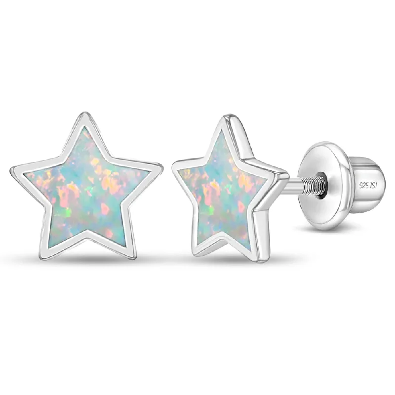 Personalized Jewelry Sale – Unique Gifts At Low Prices Sparkle Star Opal Kids / Children's / Girls Earrings Screw Back - Sterling Silver Personalized Jewelry Sale – Unique Gifts At Low Prices Sparkle Star Opal Kids / Children's / Girls Earrings Screw Back - Sterling Silver