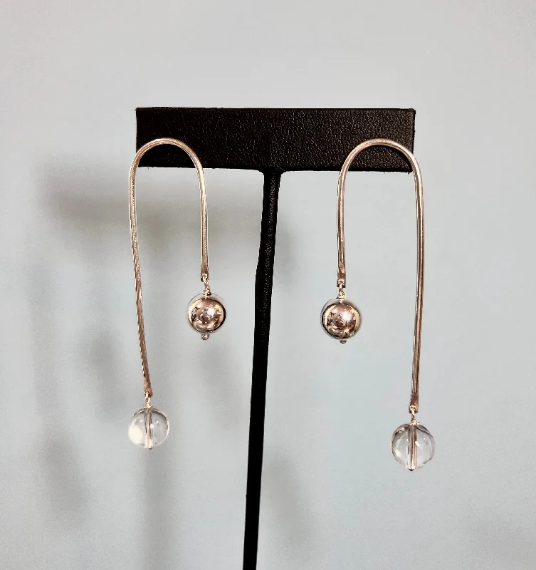 Eco-Friendly Sustainable Jewelry For Conscious Buyers Sterling Silver and Geometric Curved Statement Earrings Eco-Friendly Sustainable Jewelry For Conscious Buyers Sterling Silver and Geometric Curved Statement Earrings