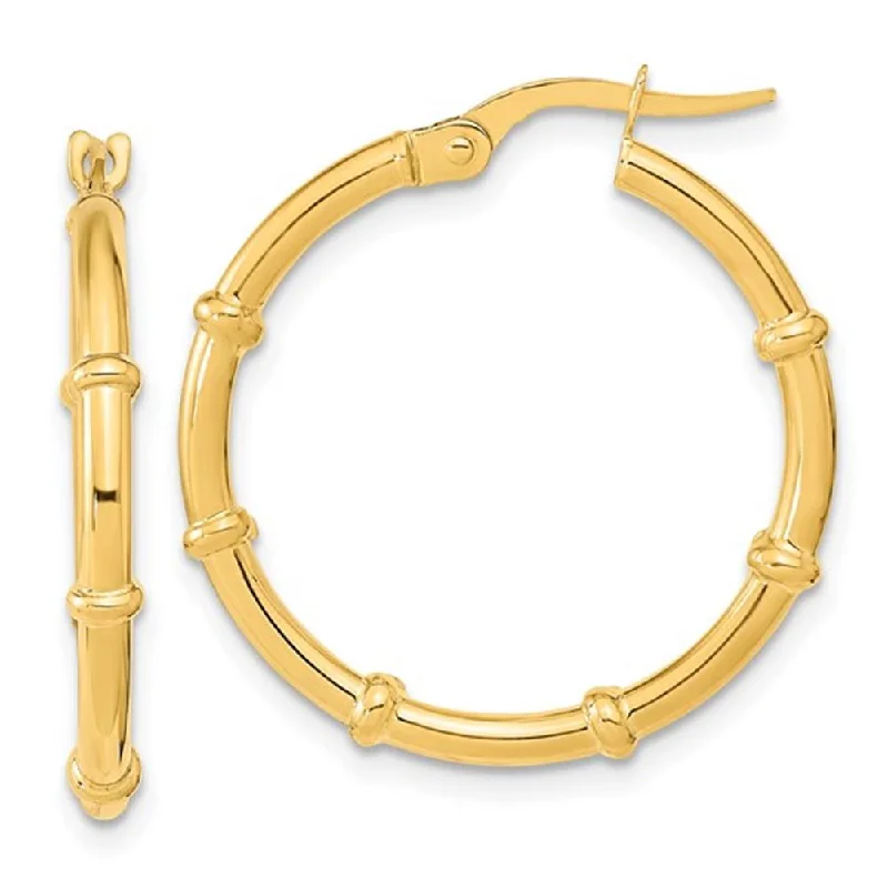 Flash Sale On Stunning Jewelry – Don't Miss Out Yellow Gold Bamboo Hoops