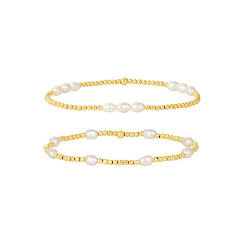 Make Your Outfit Shine With Discounted Jewelry 14K Yellow Gold Filled 7" 2mm FWP Bead Stretch Bracelet Set Of 2 Make Your Outfit Shine With Discounted Jewelry 14K Yellow Gold Filled 7" 2mm FWP Bead Stretch Bracelet Set Of 2