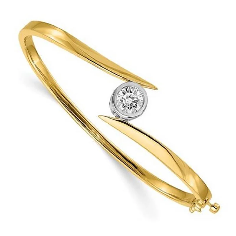 Trending Jewelry Now Available At Exclusive Prices 14kt Solid Gold Bangle Bracelet with 6.5mm Round Forever One Moissanite Trending Jewelry Now Available At Exclusive Prices 14kt Solid Gold Bangle Bracelet with 6.5mm Round Forever One Moissanite