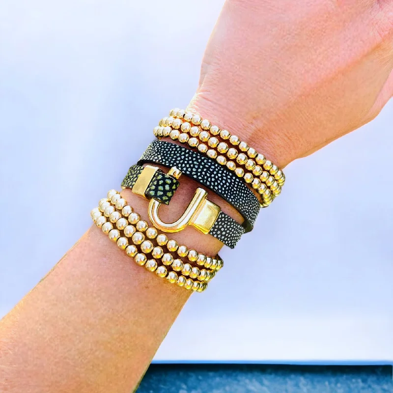 Timeless Elegance At Unbelievable Discounts Horseshoe Leather Bracelet Wrap - 4 color choices Timeless Elegance At Unbelievable Discounts Horseshoe Leather Bracelet Wrap - 4 color choices
