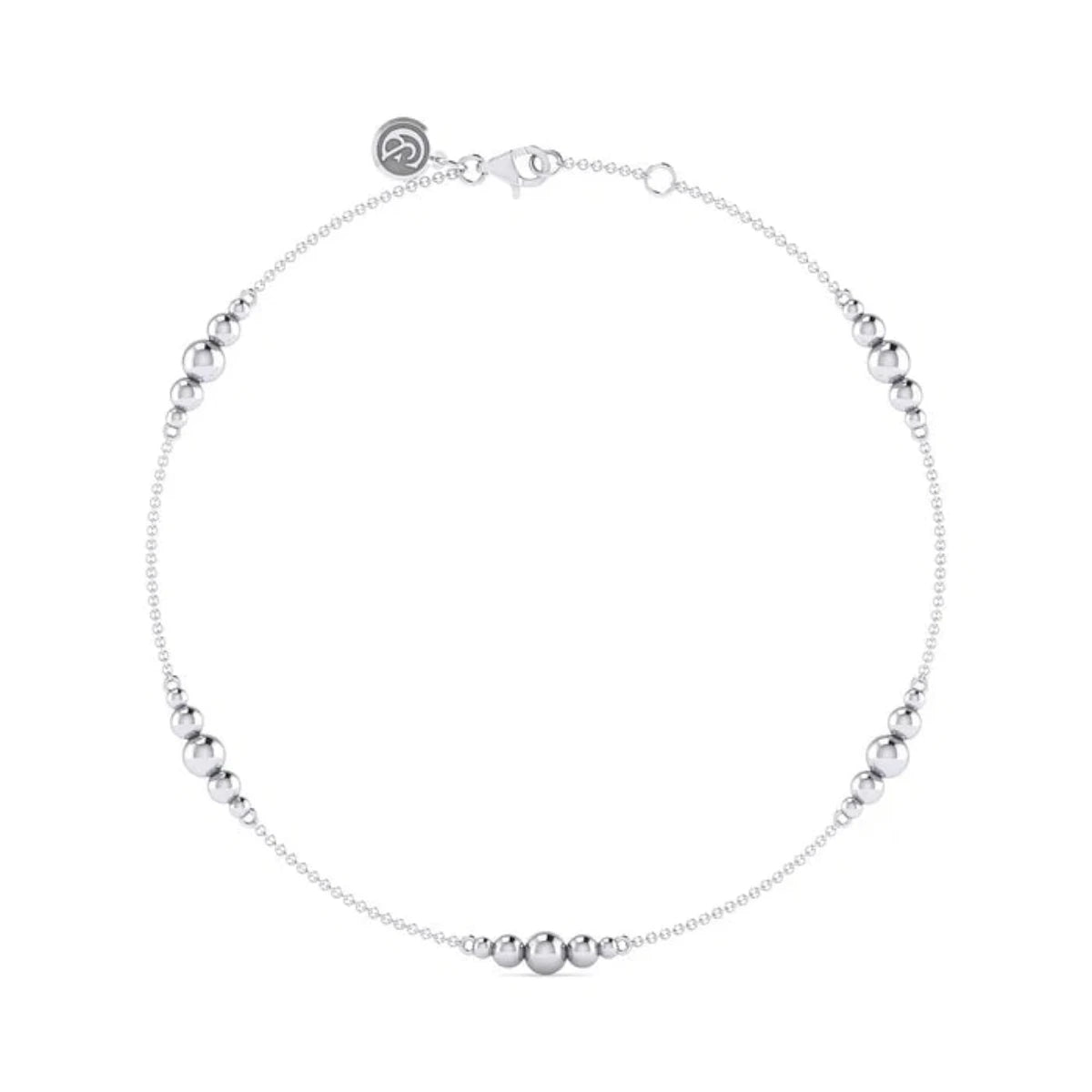 Get Your Favorite Jewelry At The Best Price SS 10" Beaded Station Ankle Bracelet