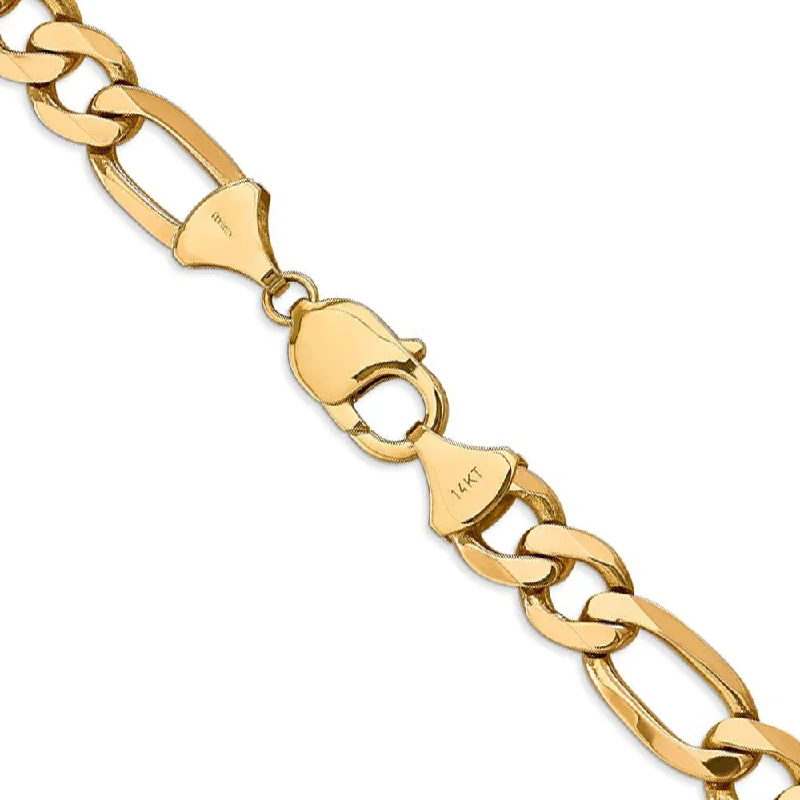 Final Call For Exquisite Jewelry At Reduced Rates 10mm, 14k Yellow Gold, Flat Figaro Chain Bracelet Final Call For Exquisite Jewelry At Reduced Rates 10mm, 14k Yellow Gold, Flat Figaro Chain Bracelet