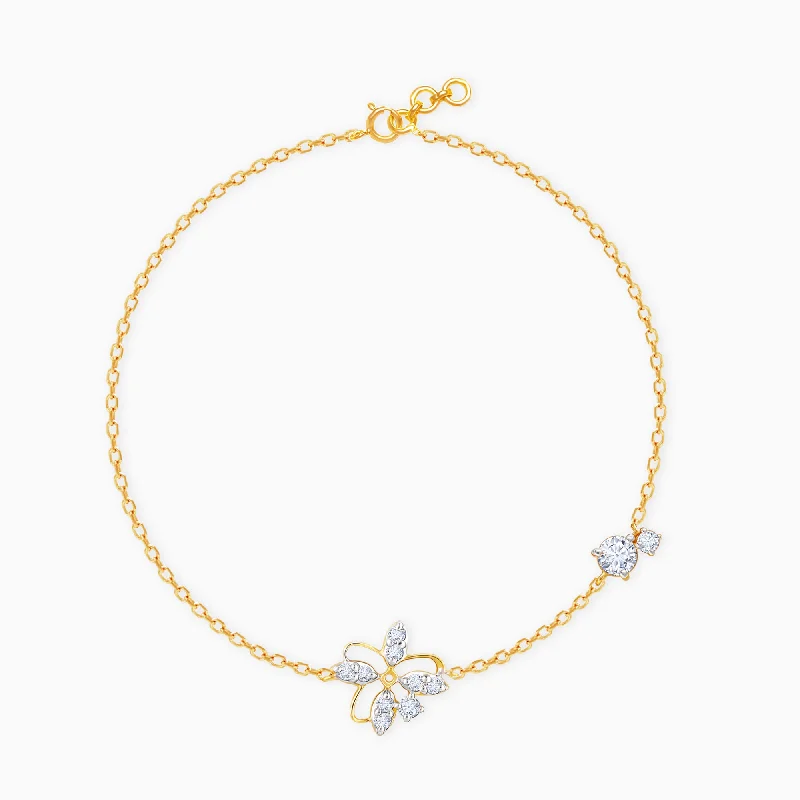 Personalized Jewelry At Special Discount Rates Gold Floral Magic Diamond Bracelet