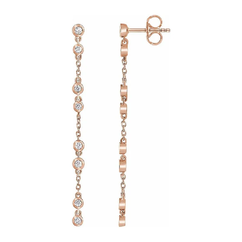 Save On Luxury Jewelry Pieces – Limited-Time Offers 14K Yellow, White or Rose Gold & Diamond Chain Dangle Earrings, 3x60mm Save On Luxury Jewelry Pieces – Limited-Time Offers 14K Yellow, White or Rose Gold & Diamond Chain Dangle Earrings, 3x60mm