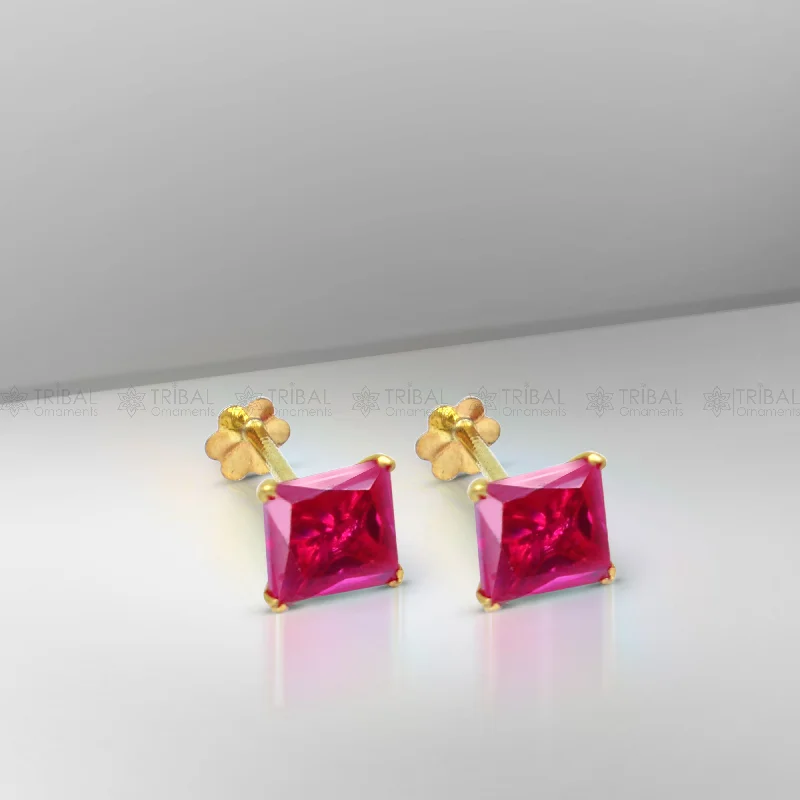 Stunning Jewelry At A Fraction Of The Price 14Kt yellow gold pink diamond stud earring for unisex er197 Stunning Jewelry At A Fraction Of The Price 14Kt yellow gold pink diamond stud earring for unisex er197