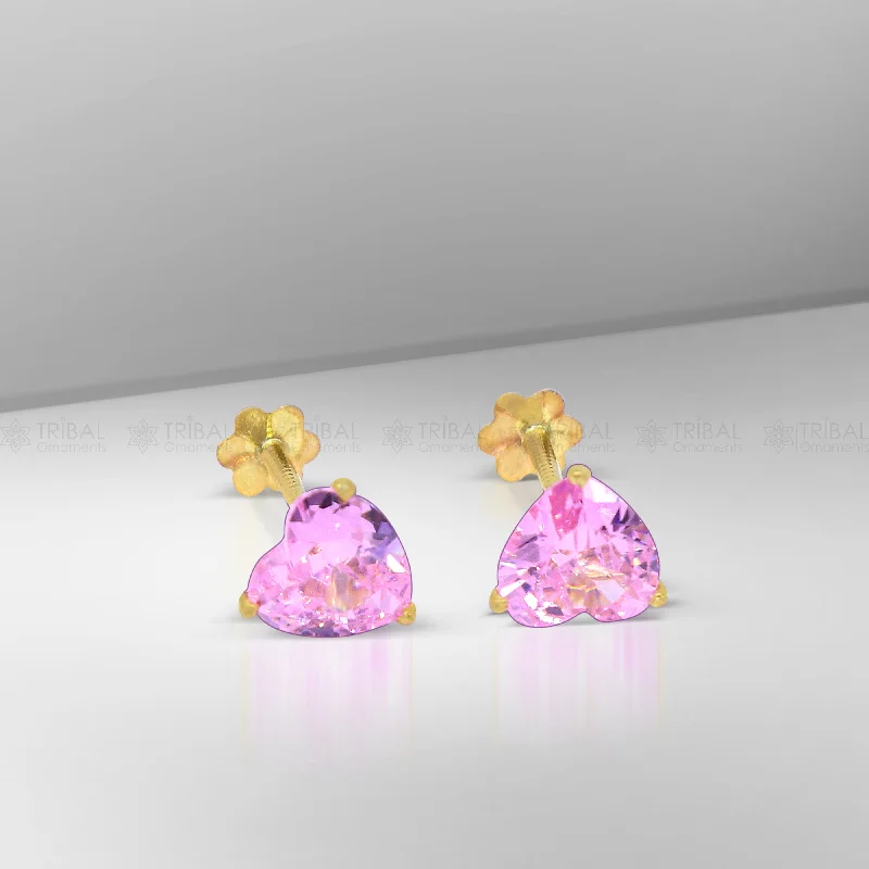 Shop Dazzling Jewelry At The Best Prices 14Kt yellow gold baby pink diamond stud earring for unisex er192 Shop Dazzling Jewelry At The Best Prices 14Kt yellow gold baby pink diamond stud earring for unisex er192